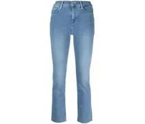Cropped-Jeans mit offenem Saum