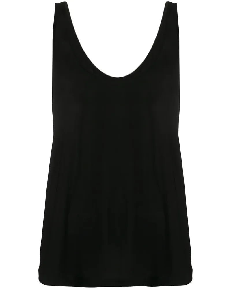 Rick Owens Tanktop mit U-Ausschnitt - Schwarz Schwarz