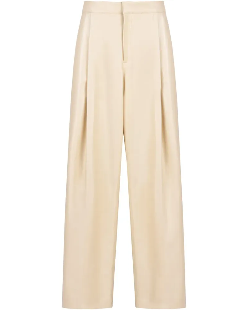 Marni Wide-Leg-Hose mit Bundfalten - Nude Nude