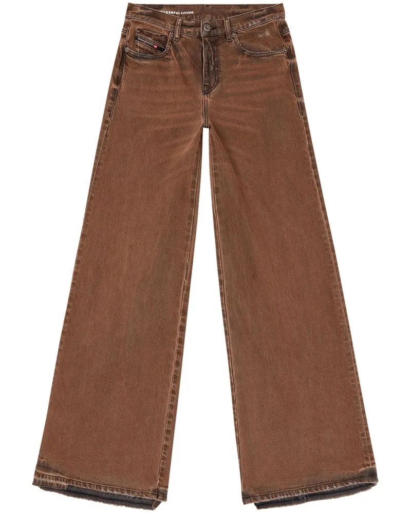 Diesel 1978 D-Akemi Wide-Leg-Jeans - Braun Braun
