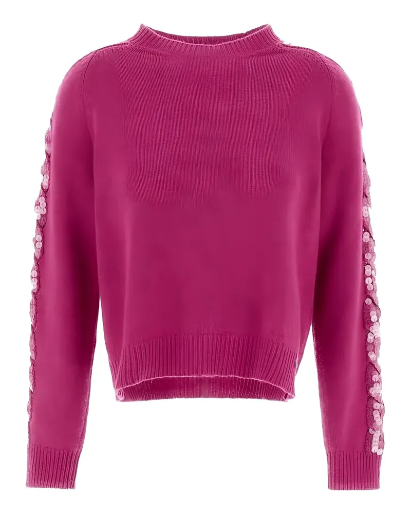 Herno sequin-embellished raglan-sleeve sweatshirt - Rosa Rosa