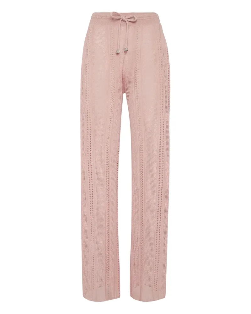Philipp Plein Gestrickte Schlaghose - Rosa Rosa
