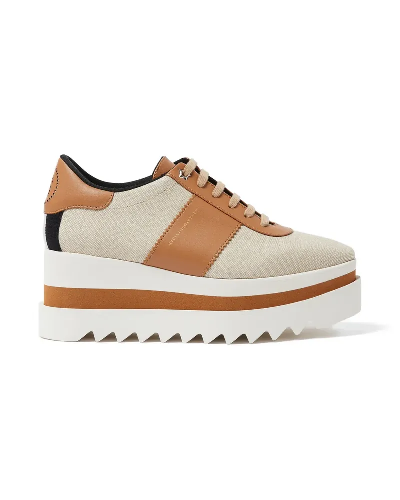 Stella McCartney lace-up platform sneakers - Nude Nude