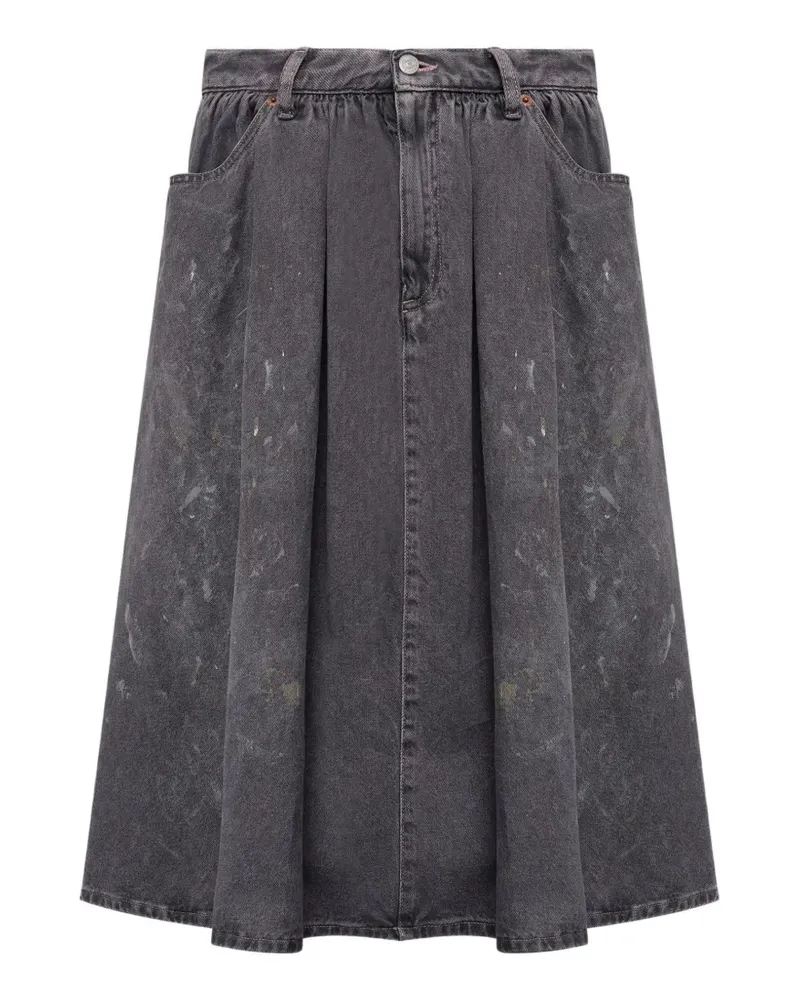 Maison Margiela Geraffter Rock mit Malerei-Effekt - Grau Grau