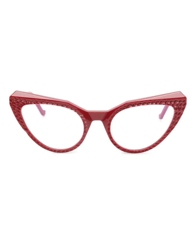 VAVA EYEWEAR Strukturierte Cat-Eye-Brille - Schwarz Schwarz