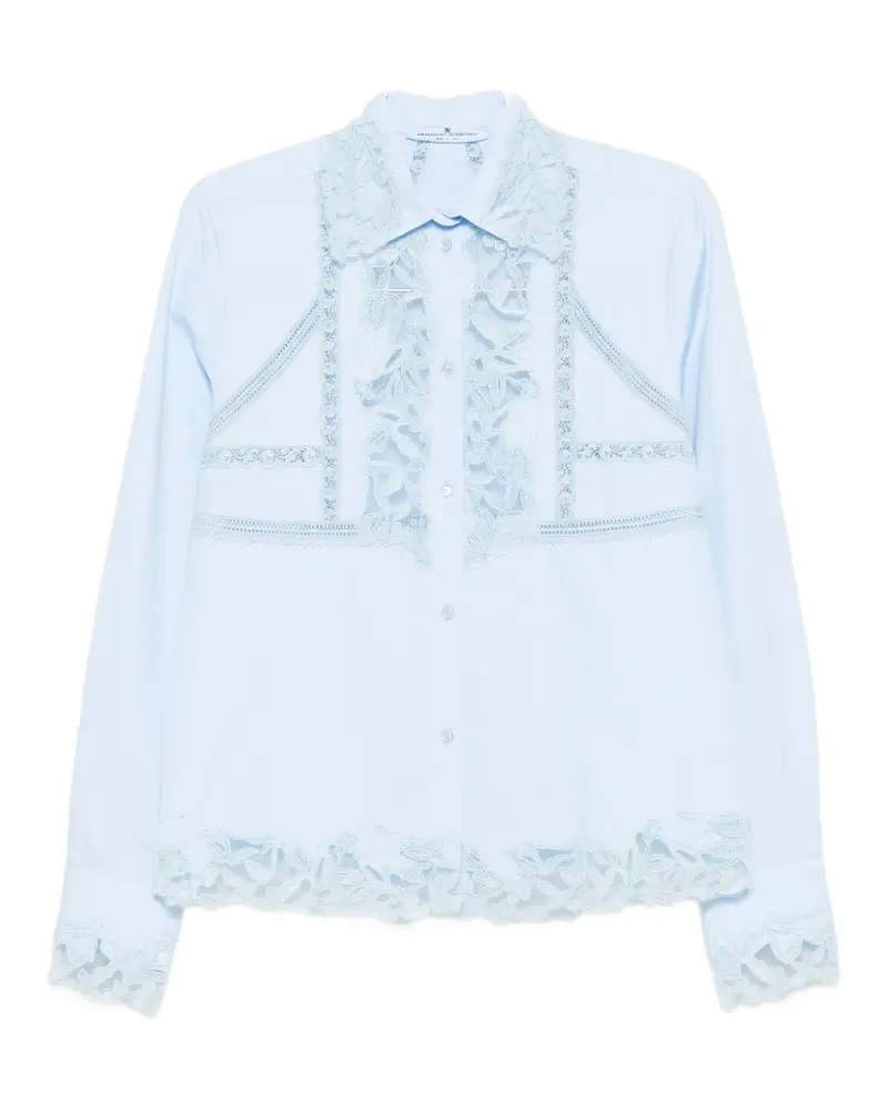 Ermanno Scervino lace-detail shirt - Blau Blau