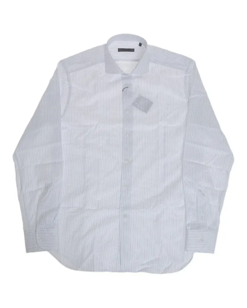 Corneliani striped French-collar shirt - Weiß Weiß