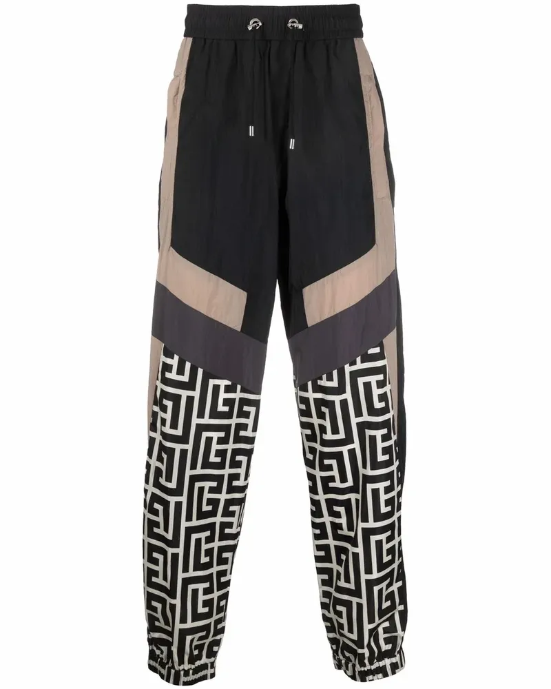 Balmain Jogginghose in Colour-Block-Optik - Schwarz Schwarz