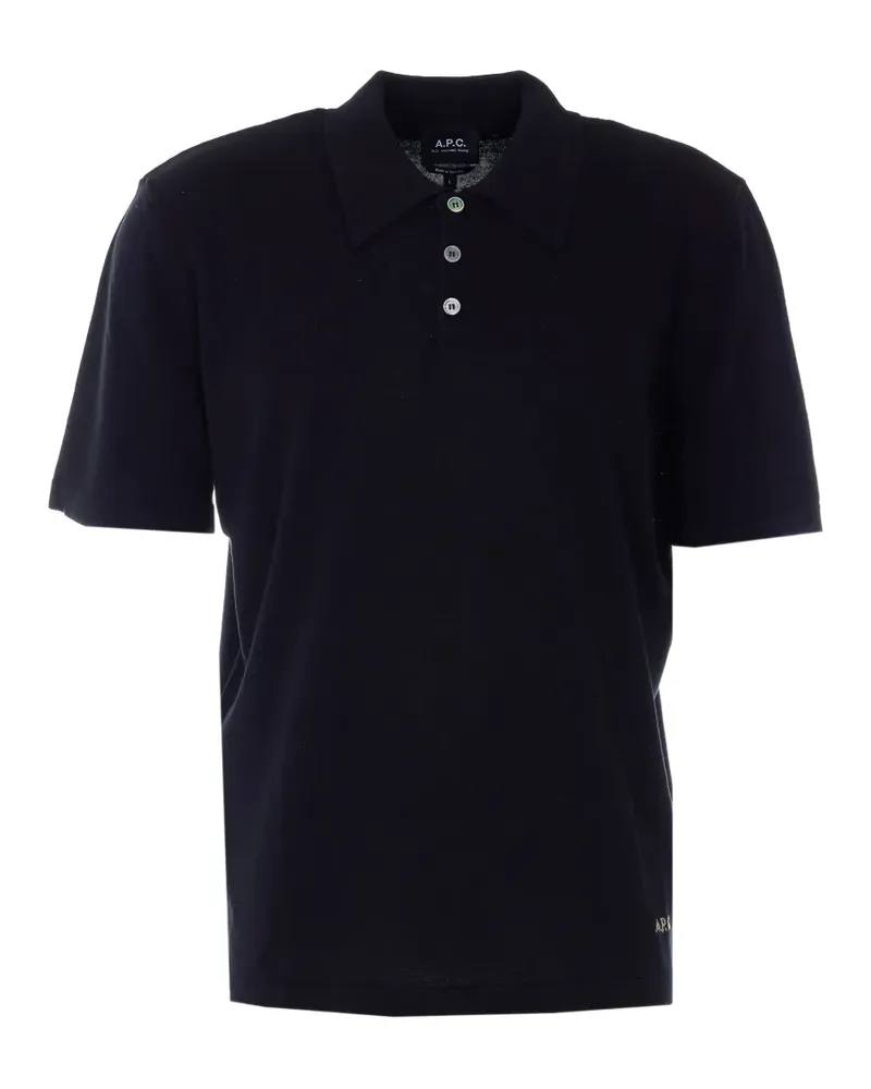 A.P.C. short-sleeve polo shirt - Blau Blau