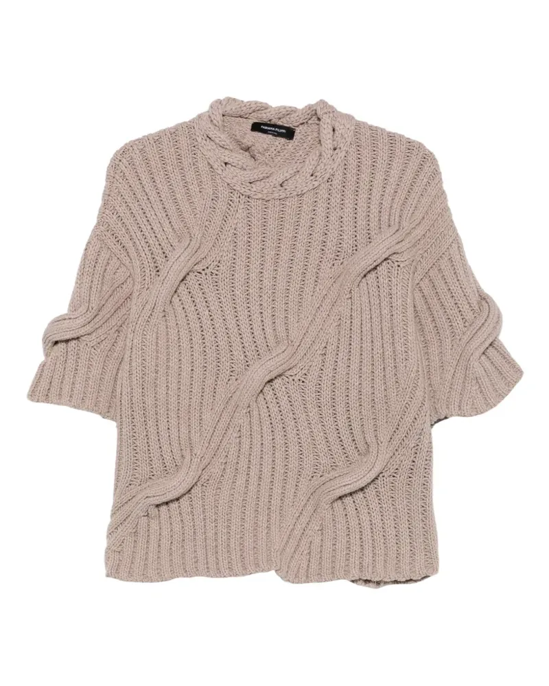 Fabiana Filippi Pullover mit Zopfmuster - Nude Nude