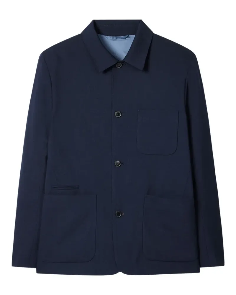 Paul Smith button-fastening patch-pockets suit jacket - Blau Blau