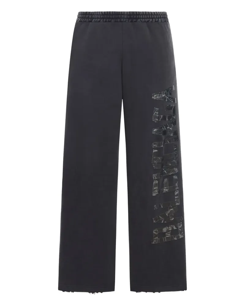 Balenciaga Hose mit Logo-Streifen - Schwarz Schwarz