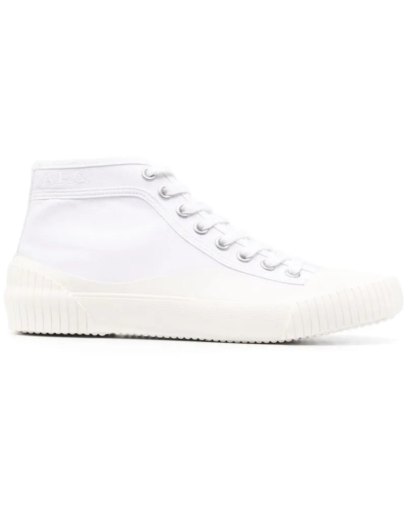 A.P.C. Iggy High-Top-Sneakers aus Canvas - Weiß Weiß