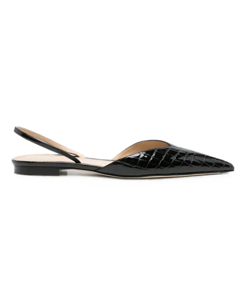 Victoria Beckham Victoria Angle croc-effect slingback pumps - Schwarz Schwarz