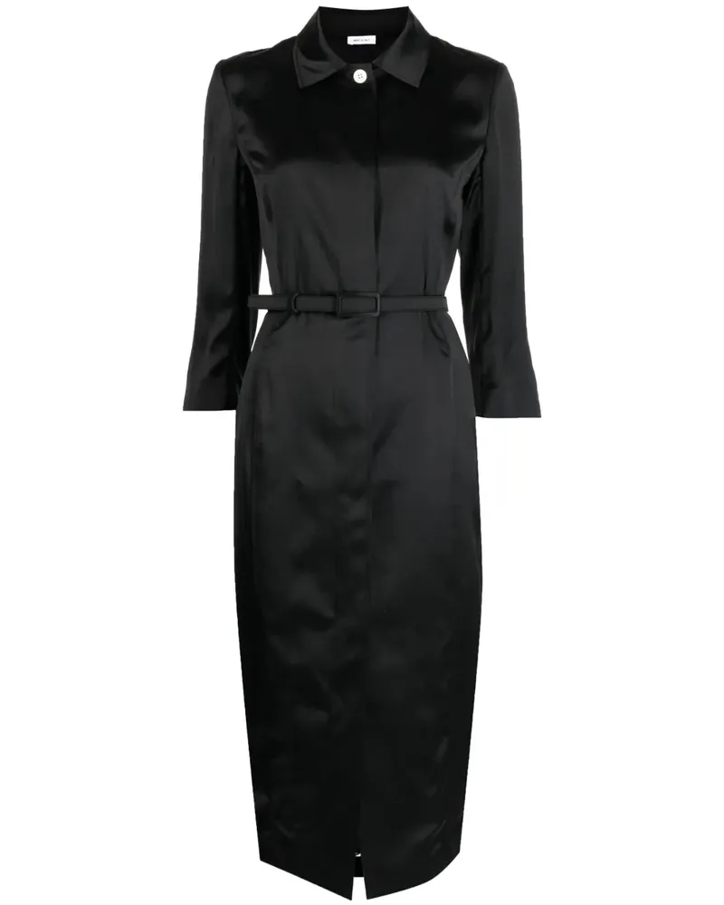 Thom Browne Hemdkleid mit Gürtel - Schwarz Schwarz