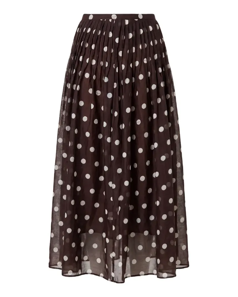 NICHOLAS Marit Rock mit Polka Dots - Braun Braun