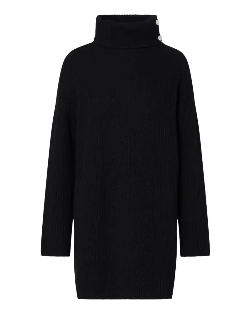 Liu Jo Strickkleid mit Schmuckknöpfen - Schwarz Schwarz