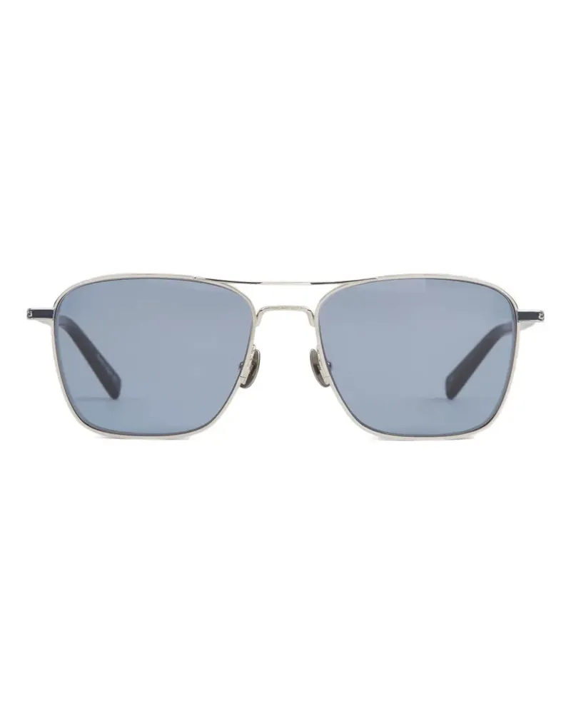 MATSUDA Sonnenbrille mit graviertem Steg - Silber Silber