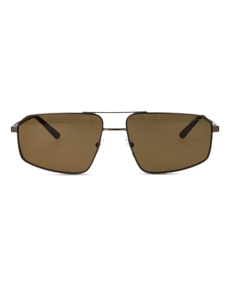 Emporio Armani Sonnenbrille mit geometrischem Gestell - Braun Braun