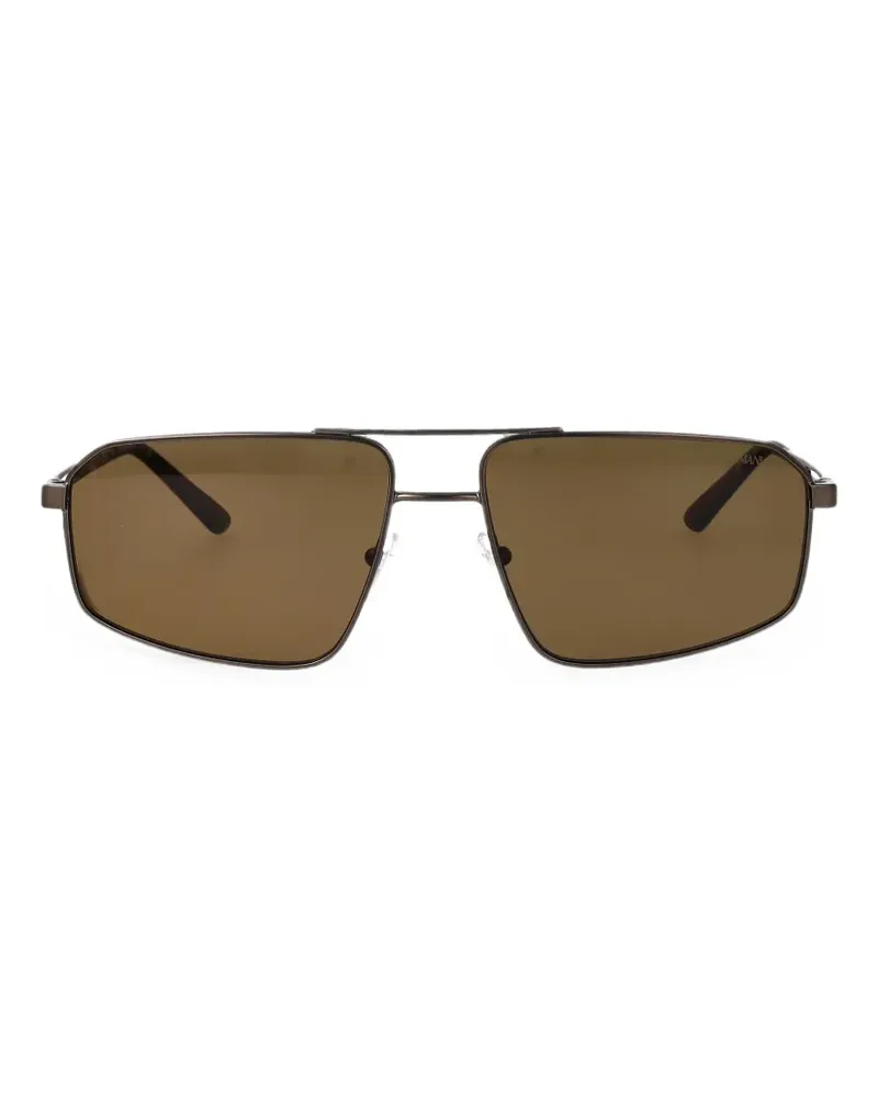 Emporio Armani geometric-frame sunglasses - Braun Braun