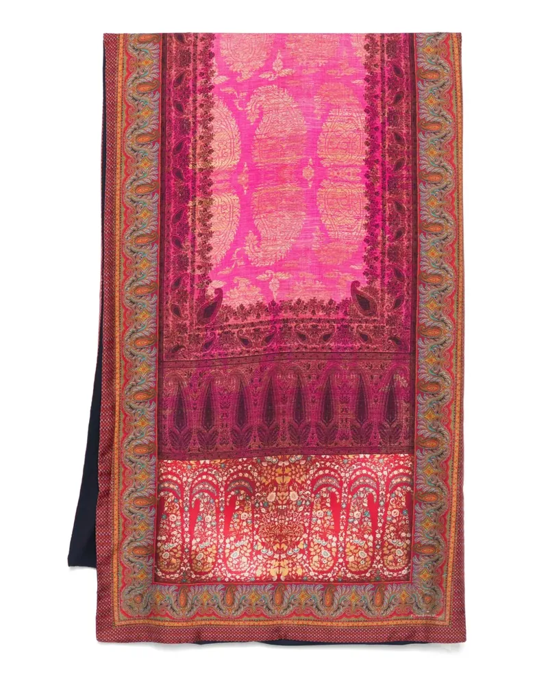 Pierre-Louis Mascia Schal mit Paisley-Motiv - Rosa Rosa