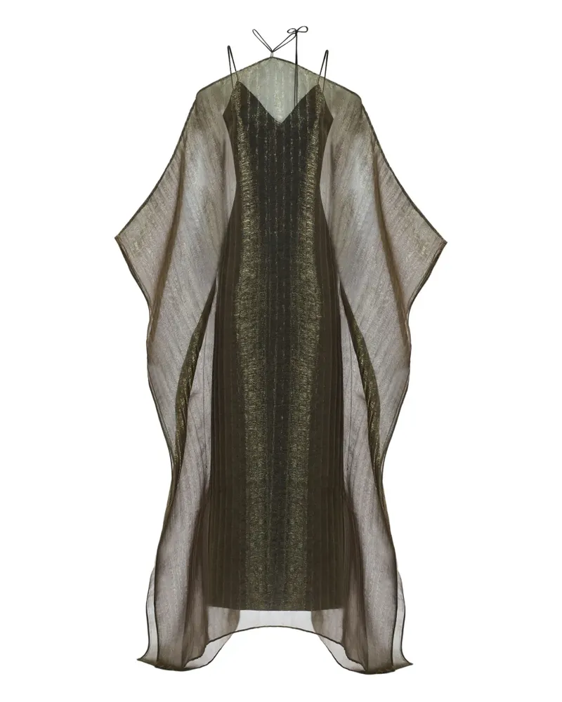 Taller Marmo Sza Metallic-Kleid mit Falten - Grün Grün