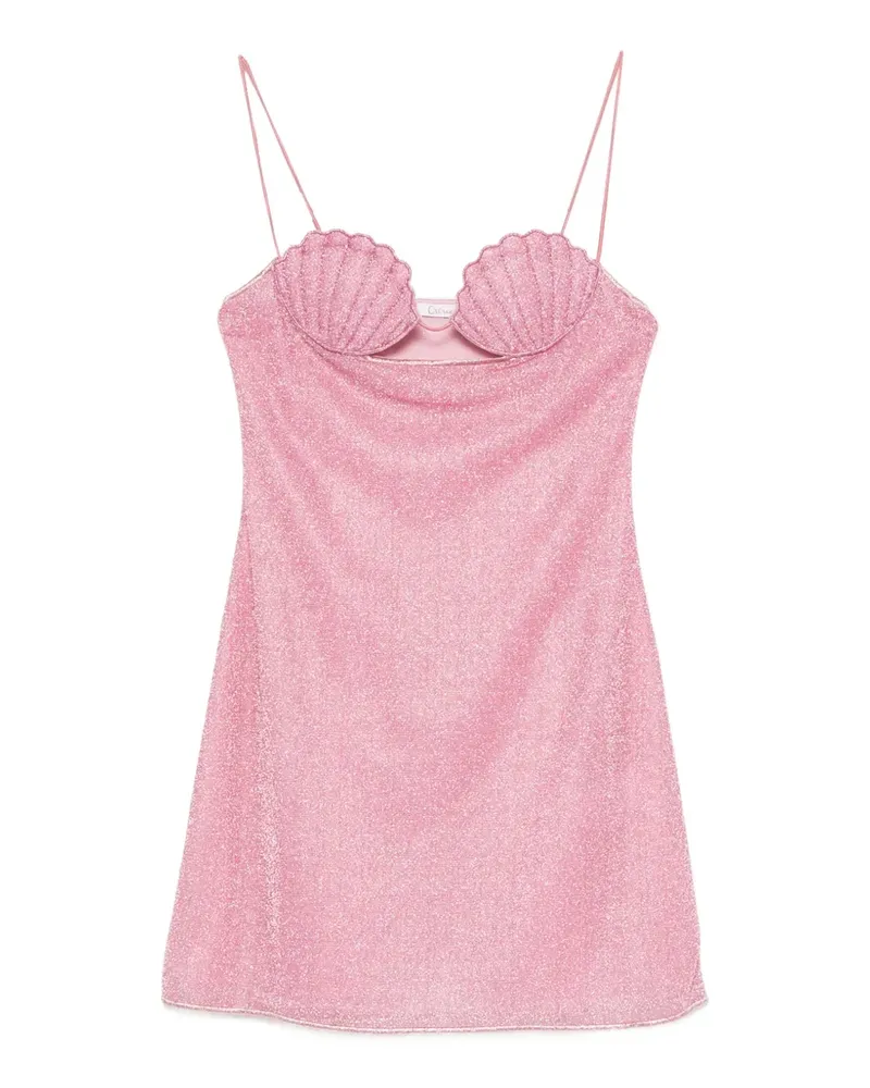 Oséree Shell-cup glitter-effect dress - Rosa Rosa