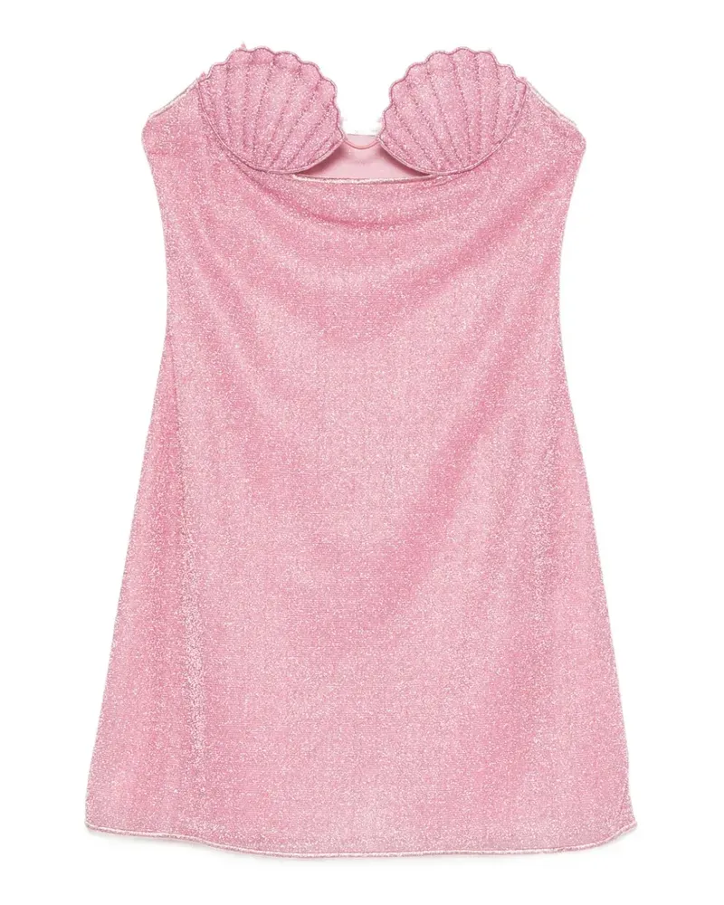 Oséree Shell-cup glitter-effect dress - Rosa Rosa