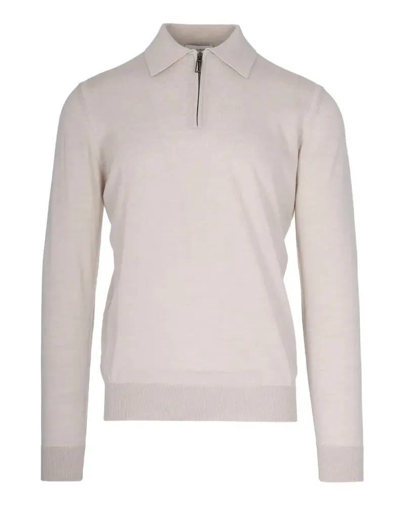 Paolo Pecora Milano Poloshirt mit Reißverschluss - Nude Nude