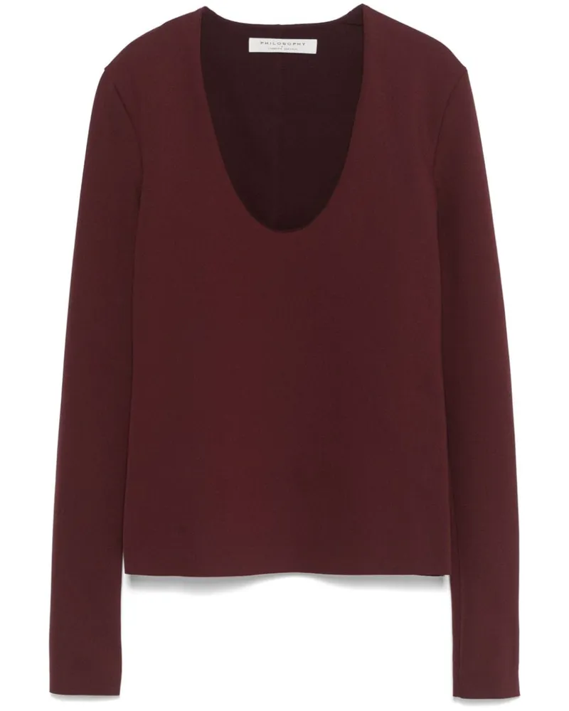 Philosophy Di Lorenzo Serafini Oberteil aus Scuba-Jersey - Rot Rot