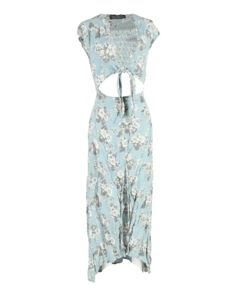 Reformation floral-print cutout midi dress - Blau Blau