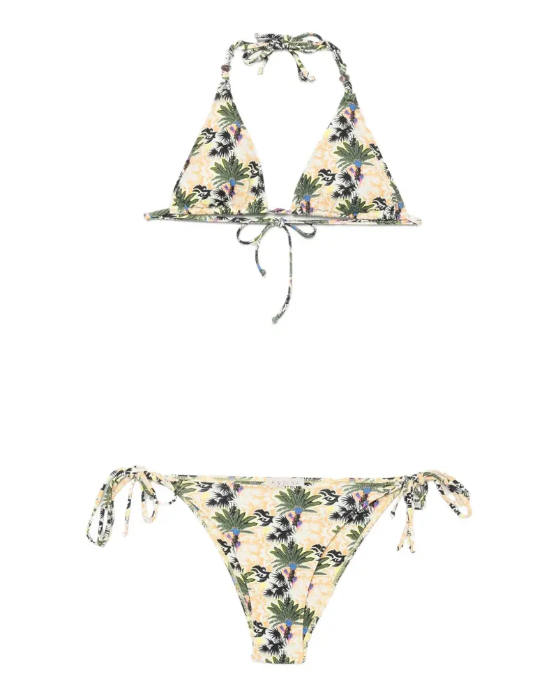 Anjuna palm-print bikini - Nude Nude