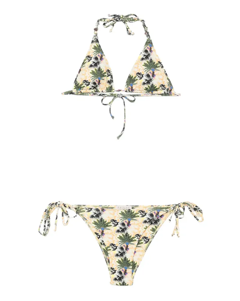 Anjuna palm-print bikini - Nude Nude