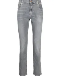 7 for all mankind Skinny-Jeans aus Baumwollgemisch Grau