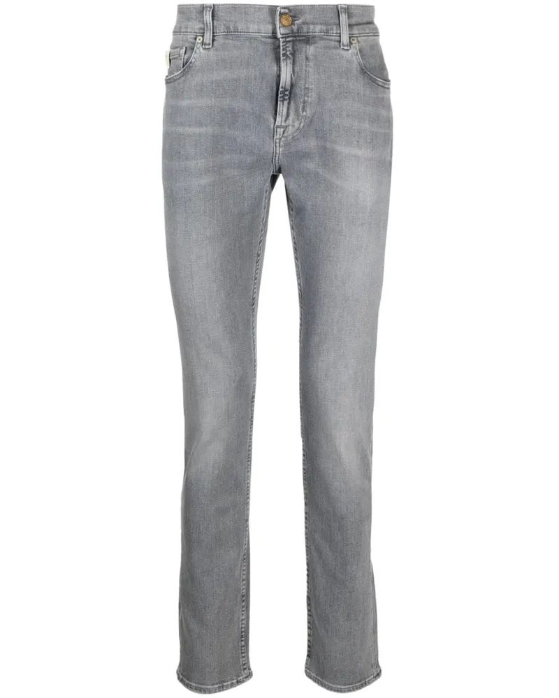 7 for all mankind Skinny-Jeans aus Baumwollgemisch - Grau Grau