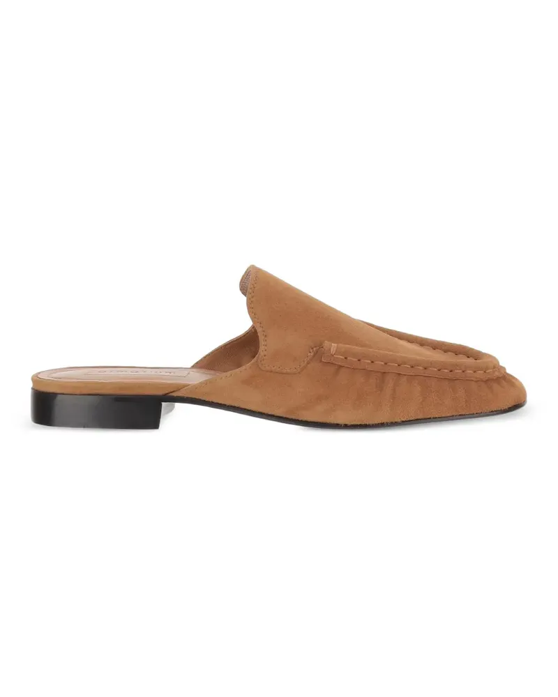 ARMARIUM Flache Mules aus Leder - Nude Nude