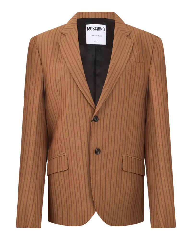 Moschino pinstripe graffiti-print suit - Braun Braun