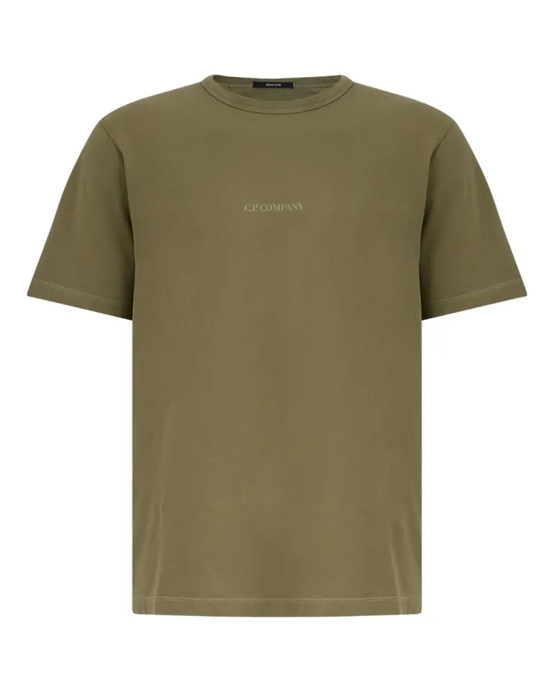 C.P. Company logo-embroidered jersey t-shirt - Grün Grün