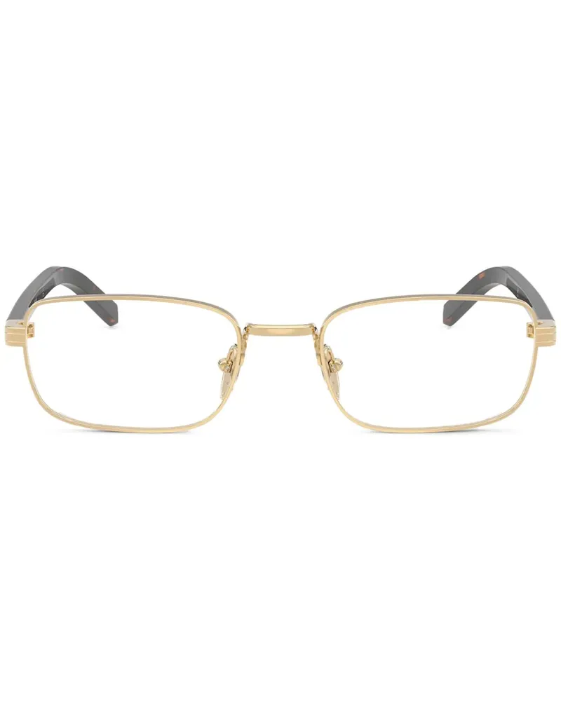 Prada Brille mit eckigem Gestell - Gold Gold