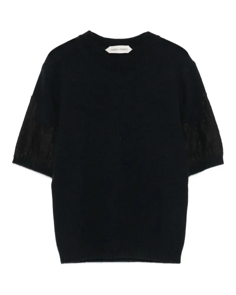 Alberta Ferretti Kurzärmeliger Pullover - Blau Blau