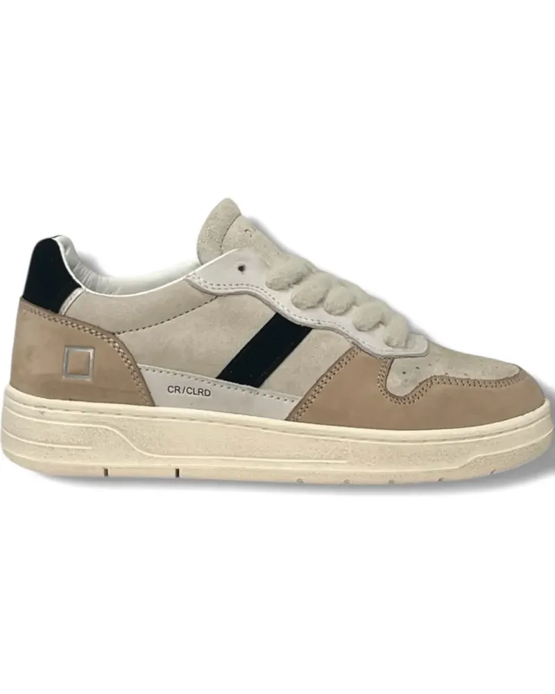 D.A.T.E. striped court 2.0 trainers - Nude Nude
