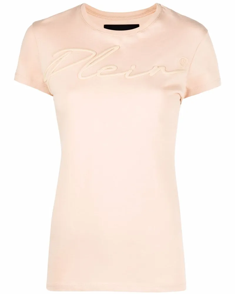 Philipp Plein T-Shirt aus Satin - Nude Nude