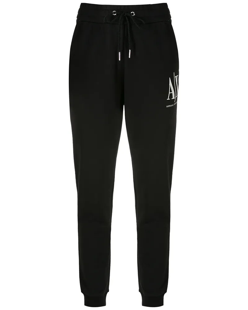 Armani Exchange Jogginghose mit Logo - Schwarz Schwarz