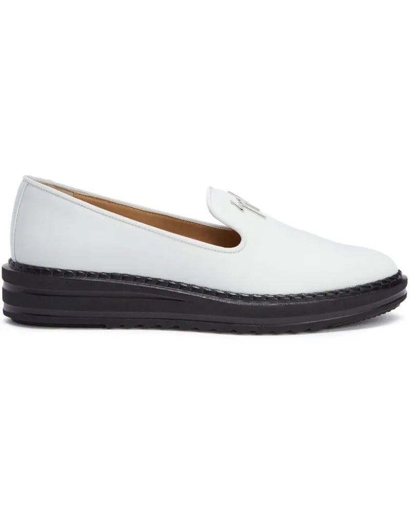 Giuseppe Zanotti Loafer mit Logo - Weiß Weiß