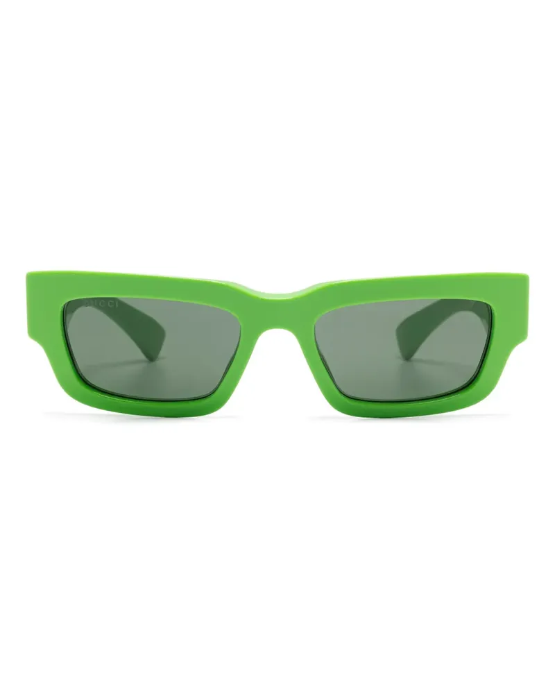 Gucci Sonnenbrille mit eckigem Gestell - Grün Grün