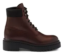 Stiefeletten aus Leder - Braun
