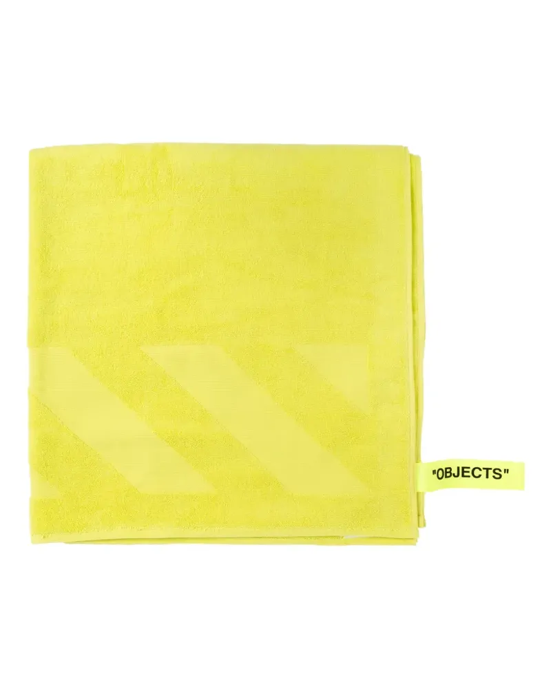 OFF-WHITE Strandtuch mit Zickzackmuster - Gelb Gelb