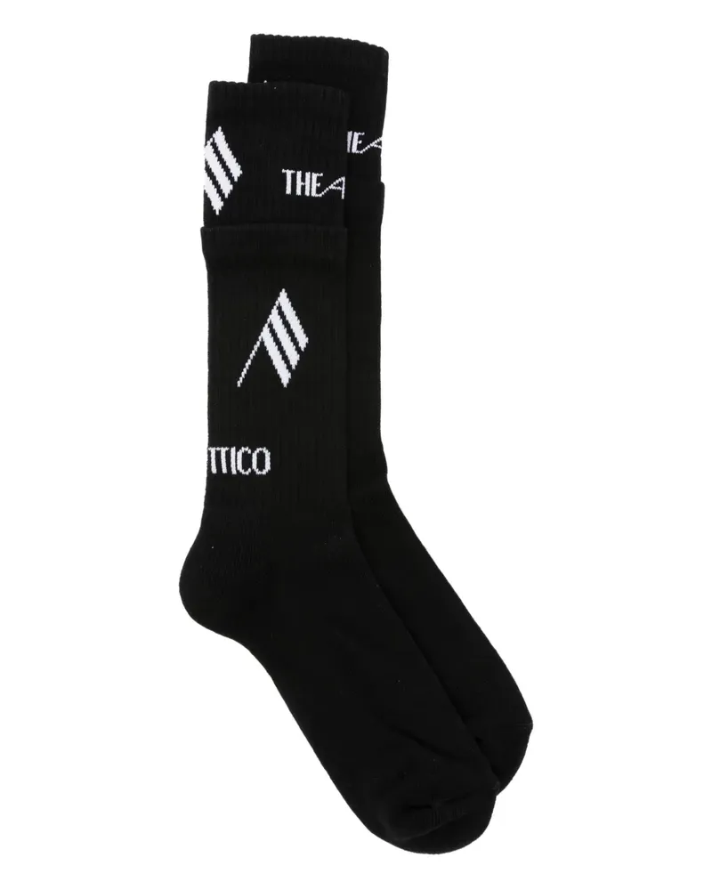 ATTICO Socken mit Flaggenmuster - Schwarz Schwarz