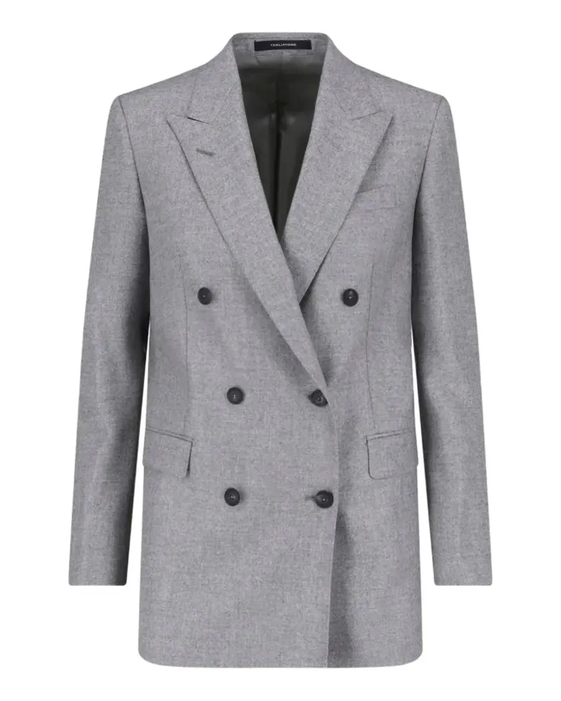 Tagliatore Doppelreihige Jacke mit steigendem Revers - Grau Grau