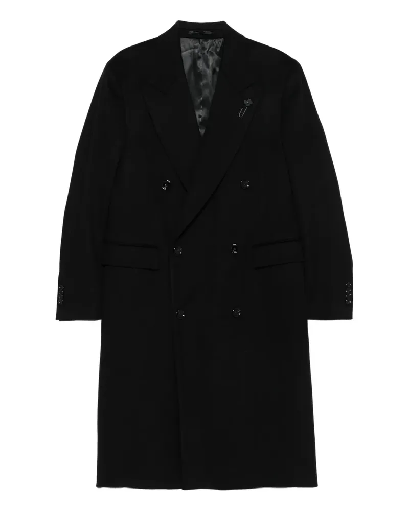 LARDINI Doppelreihiger Mantel - Schwarz Schwarz